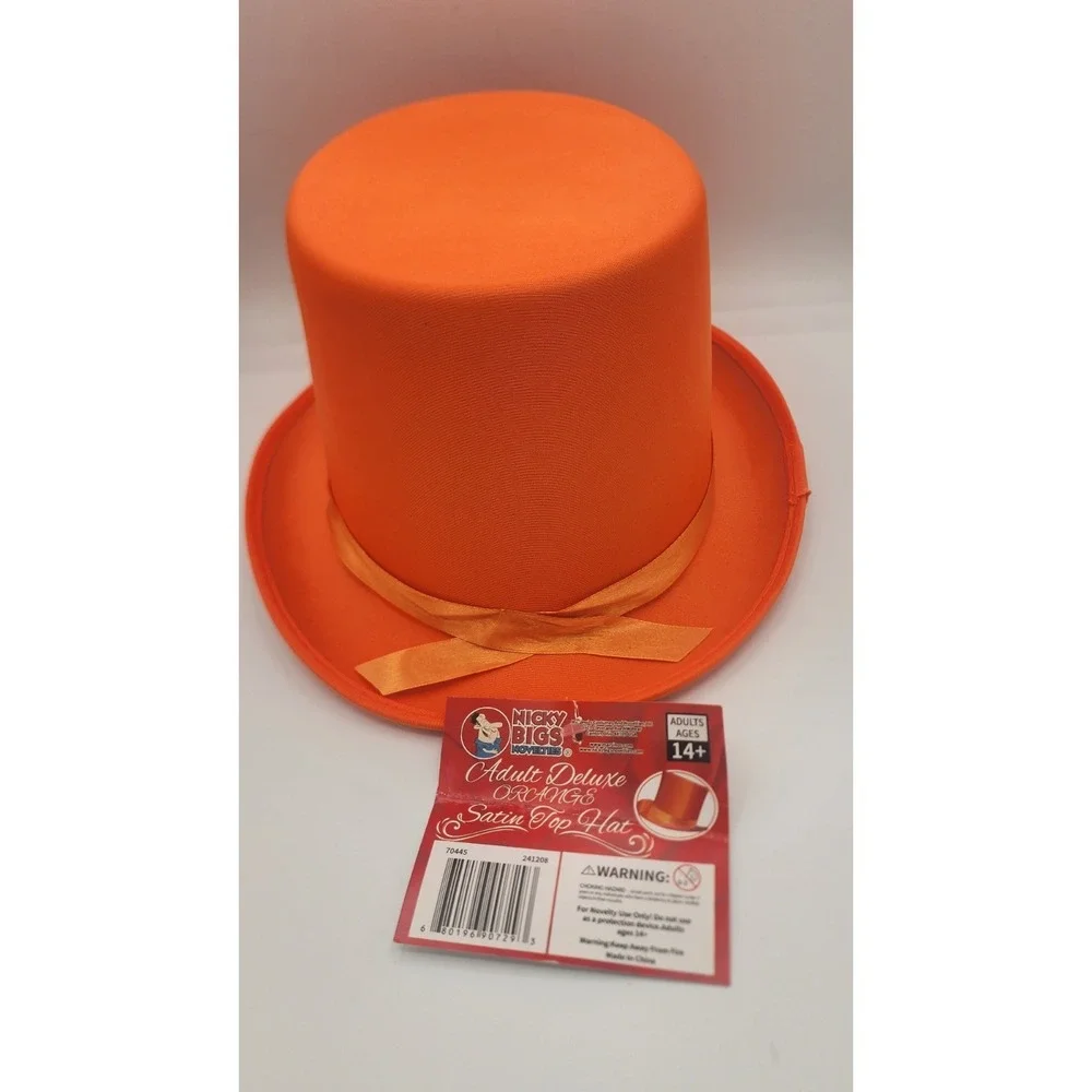 Set Of 2 Satin Top Hats For Party